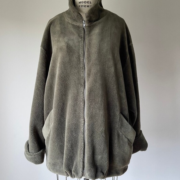 90’s fleece jacket with southwestern vest / 1x - Picture 7 of 9